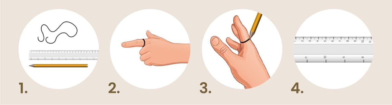 راهنمای اندازه انگشتر